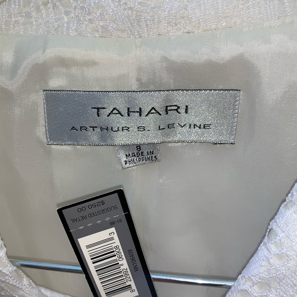 NWT Tahari White Overlay Skirted Suit Bride 8 - Picture 5 of 5